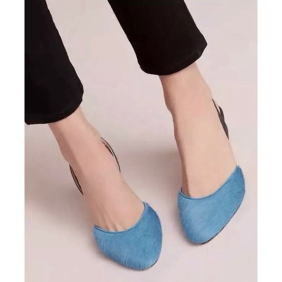 Carmen Salas Anthropologie Blue Slingback Pumps - Picture 2 of 8